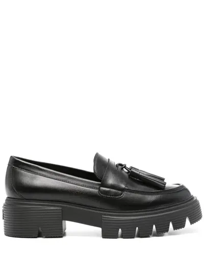 Stuart Weitzman Nolita Tassel Loafer Shoes In Black