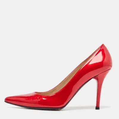 Pre-owned Stuart Weitzman Red Patent Leather Stuart Pumps Size 39