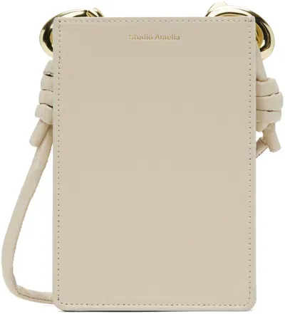 Studio Amelia Off-white Taralli Crossbody Shoulder Bag In Stn