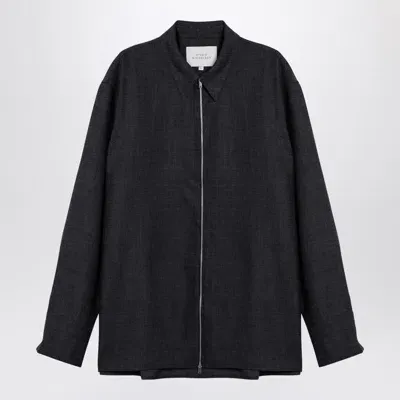 Studio Nicholson Dark Zip Shirt In Grey