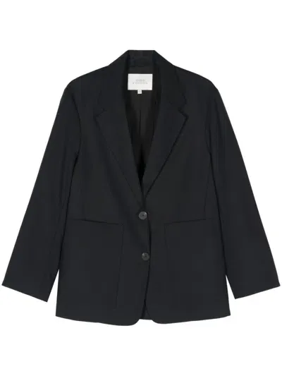 Studio Nicholson Pre Wool Single Breasted Blazer Jacket In Black