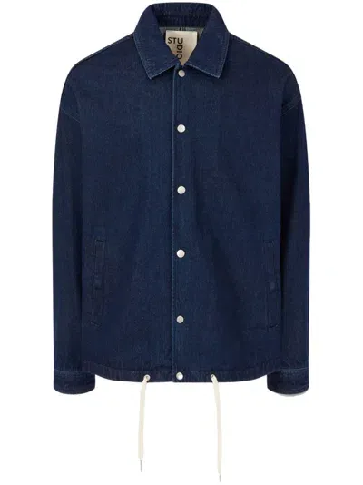 Studio Tomboy Denim Shirt Jacket In Blue