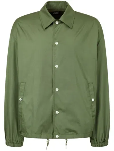 Studio Tomboy Drawstring-hem Jacket In Green