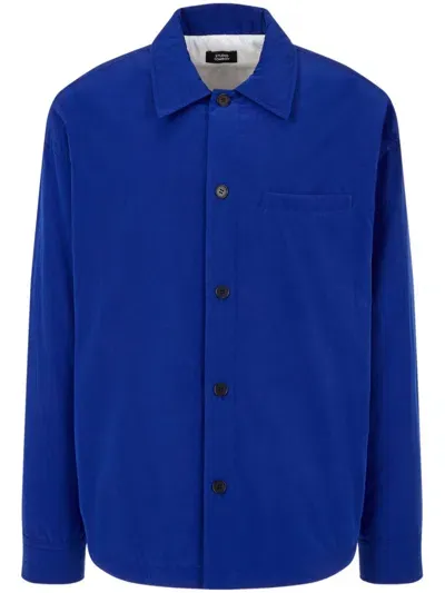 Studio Tomboy Padded Shirt Jacket In Blue