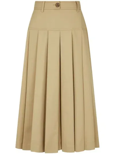 Studio Tomboy Pleated Skirt In Neutrals