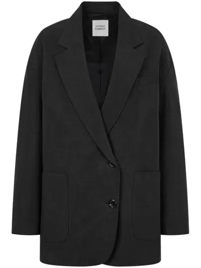 Studio Tomboy Single-breasted Blazer In Black