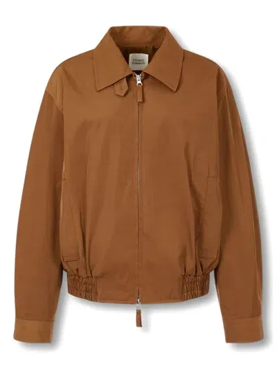 Studio Tomboy Zip-up Bomber Jacket In Brown