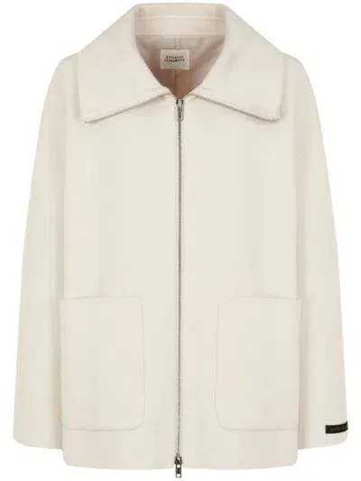 Studio Tomboy Zip-up Bomber Jacket In Neutrals