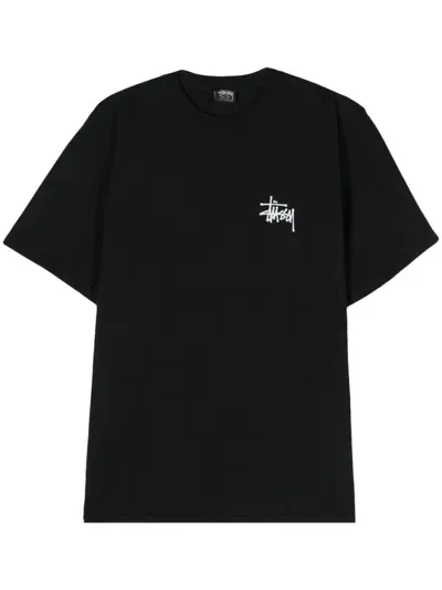 Stussy Basic Pig Dyed Tee In Black