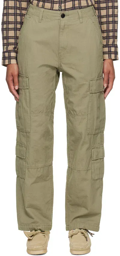 Stussy Khaki Surplus Cargo Pants In Olive