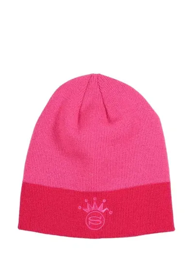 Stussy Logo-embroidered Beanie In Pink