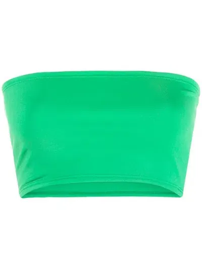 Styland Bandeau Crop Top In Green