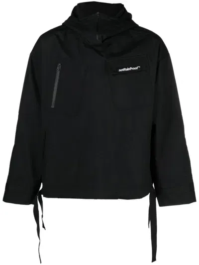 Styland Ripstop Pull-over Jacket In Black