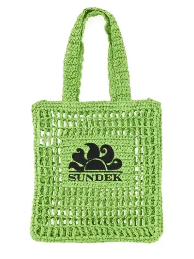 Sundek Bag With Logo In Green