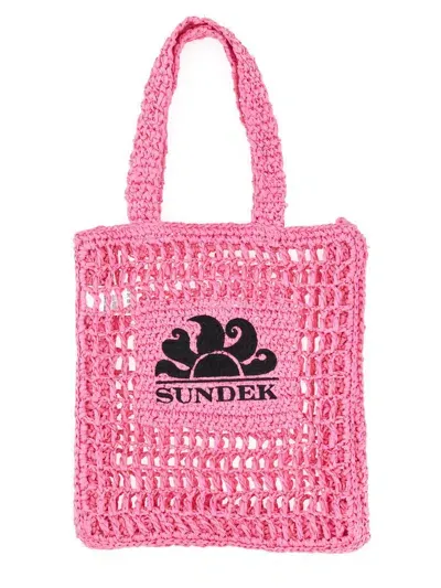 Sundek Bag With Logo In Pink