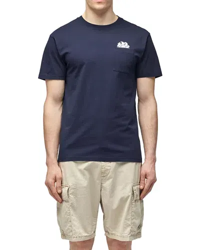 Sundek Graphic Tee In Navy