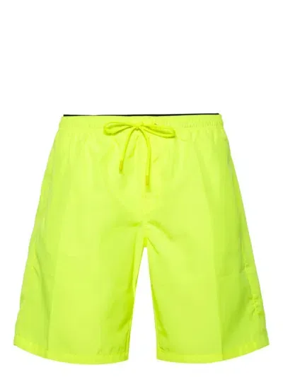 Sundek Logo-patch Swim Shorts In Yellow