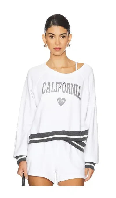 Sundry Heart Cali Sweatshirt In 光纤白