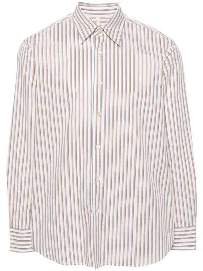 Sunflower Pinstriped Shirt In Grey