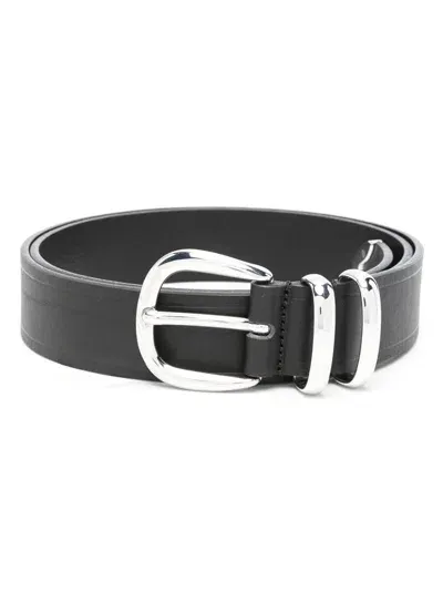 Sunflower Tip End Leather Belt In 999 Black