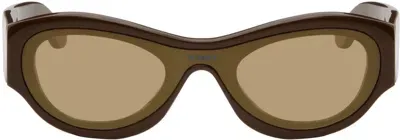 Sunnei Brown Prototipo 5 Sunglasses In 7230 Dark Brown