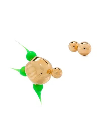 Sunnei Spike Round Stud Earring In Gold