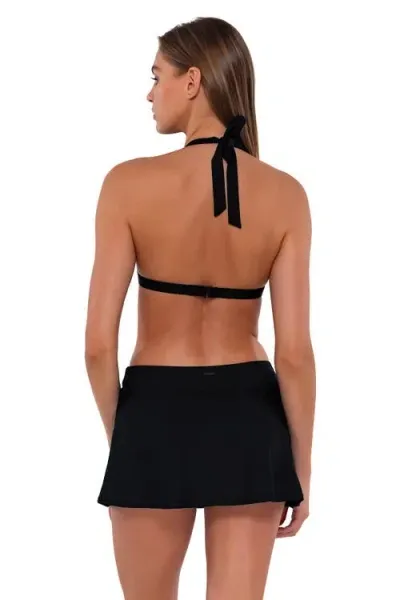 Sunsets Sporty Swim Skirt In Black