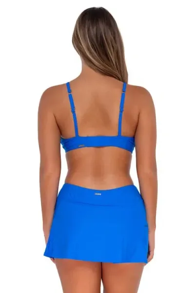 Sunsets Sporty Swim Skirt In Electric Blue