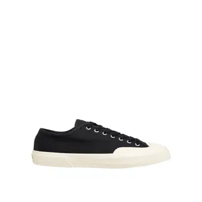 Superga 2432 Works Low Cut Brokentwill Sneakers In Black