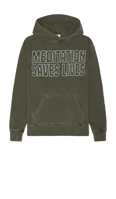 Supervsn Meditation Saves Lives Hoodie In Gray