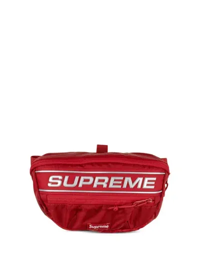 Supreme Logo-print Belt Bag In Red