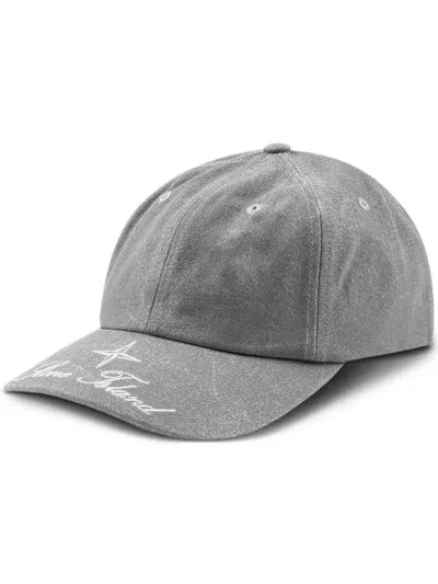 Supreme X Stone Island Denim 6-panel Cap In Grey