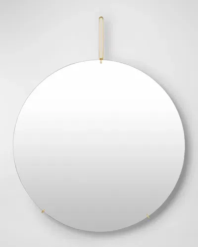 Surya Rugs Lunar 39" Round Wall Mirror, Gold