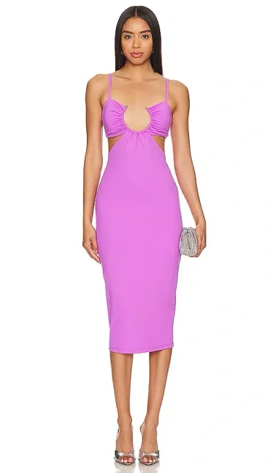 Susana Monaco Cut Out Dress In Snapdragon