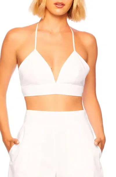 Susana Monaco Poplin Crop Camisole In Sugar