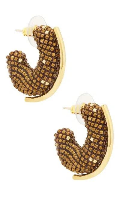 Susana Vega Mini Alba Earrings In 青铜色