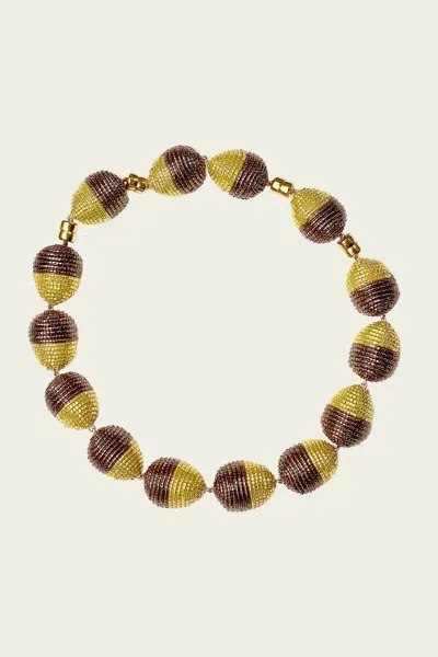 Susana Vega Roco Necklace In Bronze Lemon In Gold