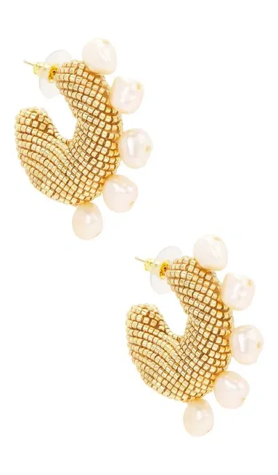 Susana Vega Solito Pearled Earrings In 金色