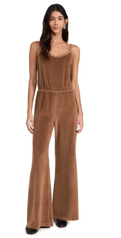 Suzie Kondi Elma Tank Flare Leg Jumpsuit Saddle