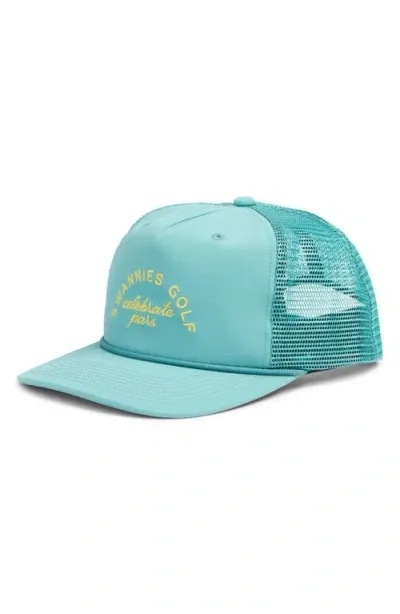 Swannies Hendrix Embroidered Trucker Hat In Pacific