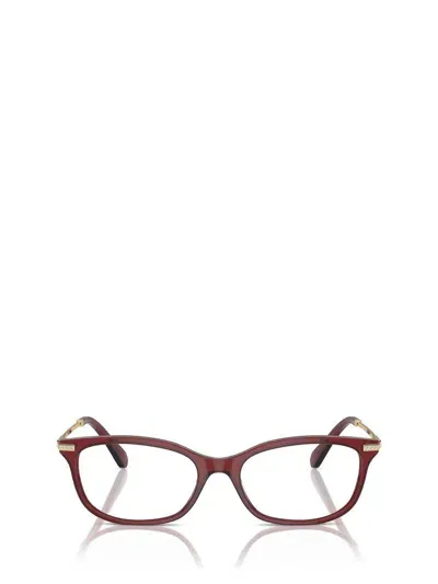 Swarovski Eyeglasses In Trasparent Burgundy