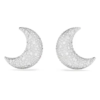 Swarovski Luna Clip Earrings In White