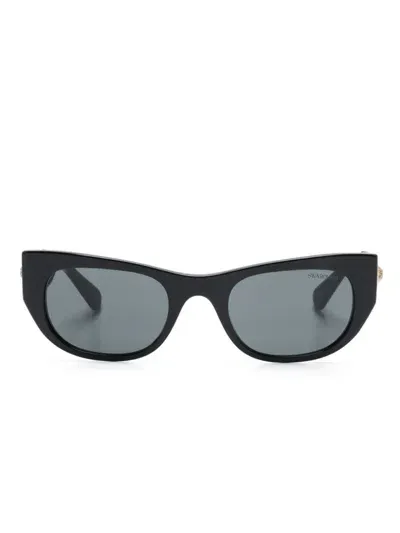 Swarovski Sonnenbrille Mit Ovalem Gestell In Schwarz