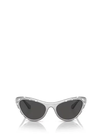 Swarovski Sunglasses In Metallic Grey