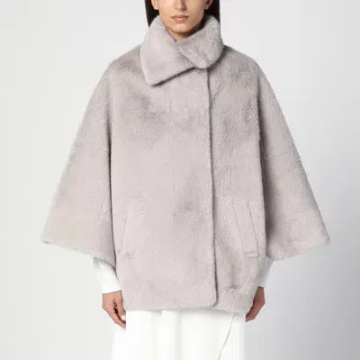 Swd By S.w.o.r.d. Light Grey Faux Fur Coat