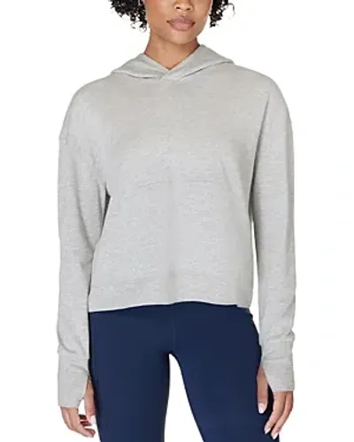 Sweaty Betty After Class Hooded Sweatshirt In Light Grey Marl