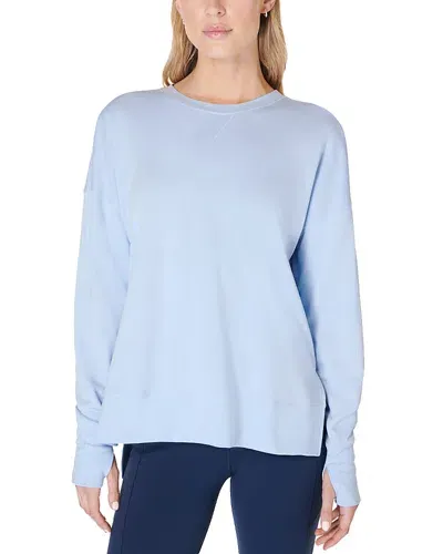 Sweaty Betty After Class Longline Sweatshirt In Blue