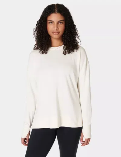 Sweaty Betty After Class Longline Sweatshirt In White