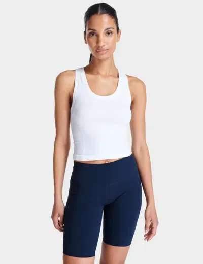 Sweaty Betty Athlete Crop Seamless Gym Vest In White