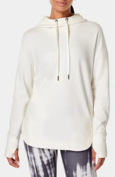 Sweaty Betty Escape Fleece Hoodie In Lily White